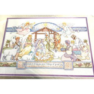 Bucilla Nativity 14" X 10" Counted Cross-Stitch Kit With Ivory Aida Multicolor T